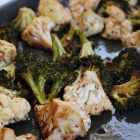 Balsamic and Honey Roasted Broccoli and Cauliflower