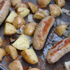 One-Pan Roasted Sausage, Potatoes, and Onions