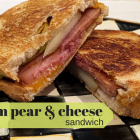 Grilled Ham and Cheese Sandwich with Pears