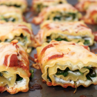 Spinach and Arugula Lasagna Roll-Ups