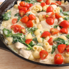 Skillet Chicken, Macaroni and Cheese