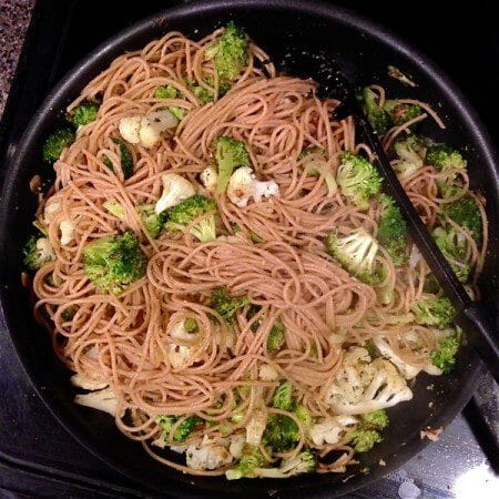 Spaghetti-with-Broccoli-and-Cauliflower-recipe-Aggies-Kitchen