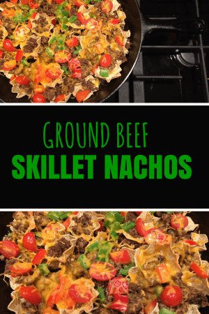 skillet achos - Mom to Mom Nutrition Ground Beef Skillet Nachos @katieserbinski