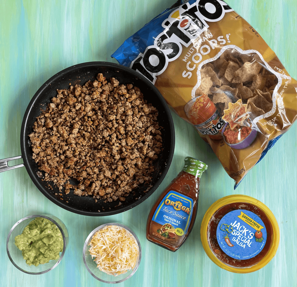 Screen Shot 2021-05-14 at 6.00.06 AM - Mom to Mom Nutrition Ground Beef skillet nachos make an easy weeknight meal ready in less than 30 minutes and packed with healthy foods like lean beef and veggies.