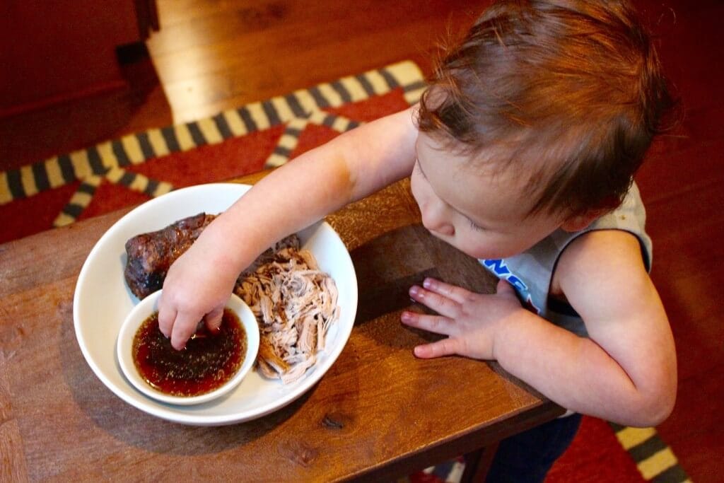 Pork tenderloin marinated with balsamic vinegar and 100% grape juice makes an easy, weeknight meal! 