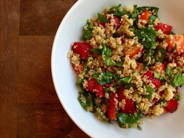 Strawberry spinach quinoa salad makes a light and refreshing side salad or main dish for any summer occasion. In season ingredients and protein-packed quinoa make the perfect combination! 