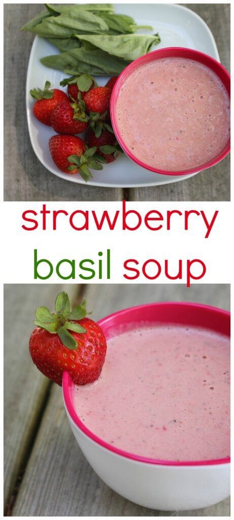 Chilled strawberry basil soup is a light and refreshing soup for any warm weather occasion! 