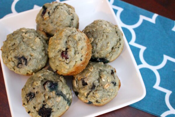 IMG_0650 - Mom to Mom Nutrition Made with simple and healthy ingredients, these blueberry yogurt muffins are the perfect snack or breakfast on-the-go! from @MomNutrition