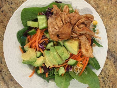 IMG_4048 - Mom to Mom Nutrition Whether it's stuffed in tacos, topped on salad greens, or baked in casseroles, a batch of this simple shredded chicken will help make mealtime happen in minutes!