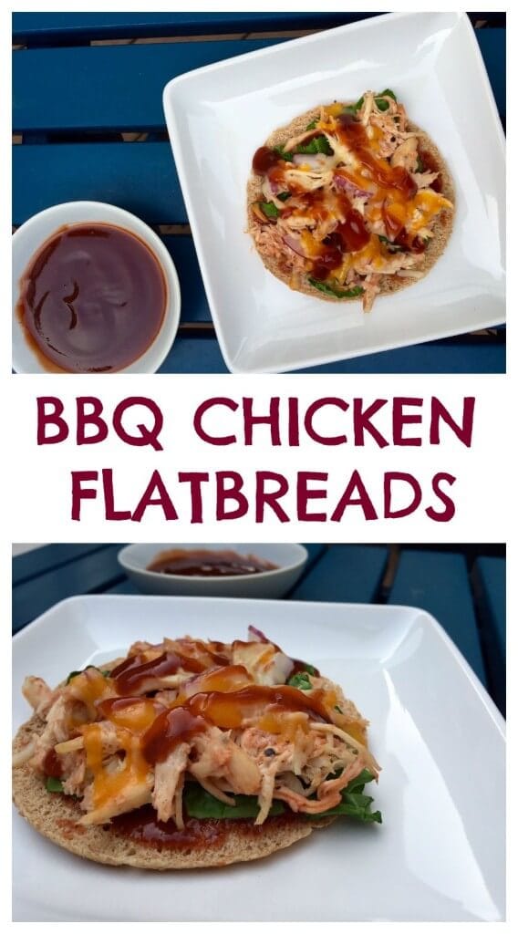 PicMonkey Collage - Mom to Mom Nutrition With bottled sauce, pre-cooked chicken, and fresh veggie toppings, these BBQ Chicken Flatbread Pizzas come together in minutes! @MomNutrition
