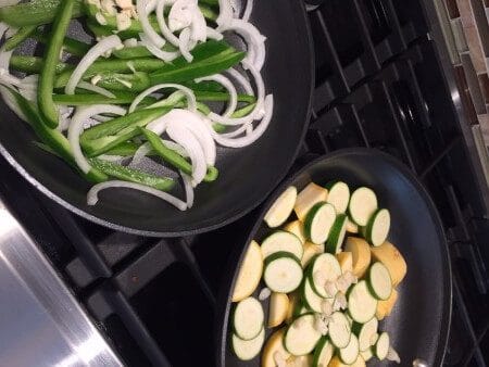 The best way to saute vegetables + an easy ratio of olive to veggies to garlic. 