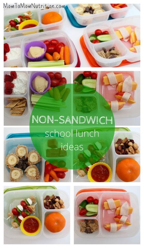 While sandwiches are the easiest lunch option, if your child won't eat them, YOU need options. Here are 4 healthy non-sandwich school lunch ideas! 