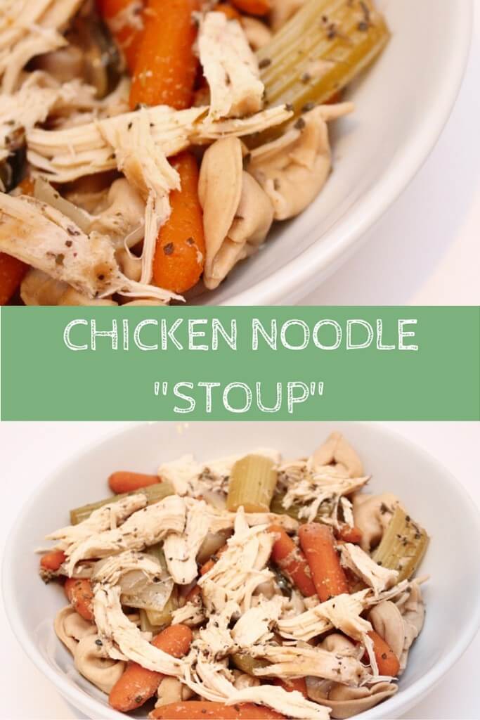 Thinner than a stew and thicker than a soup, this Chicken Noodle Stoup comes together in minutes thanks to the ease of crockpot cooking. 