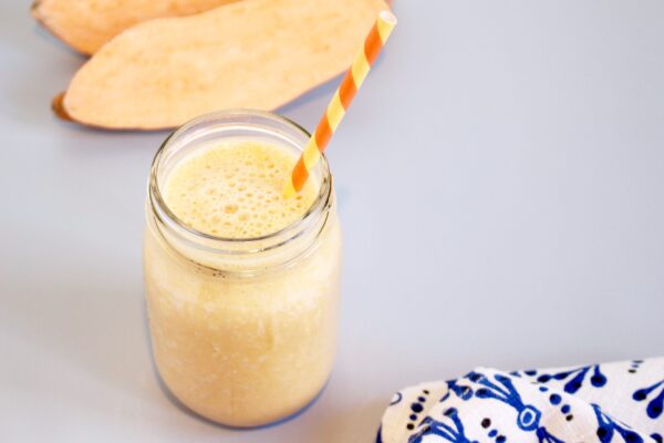 IMG_1674 - Mom to Mom Nutrition Sweet Potato Pie Smoothie has all the warm flavors of fall with a refreshingly sweet and healthy twist on the typical pie cravings.