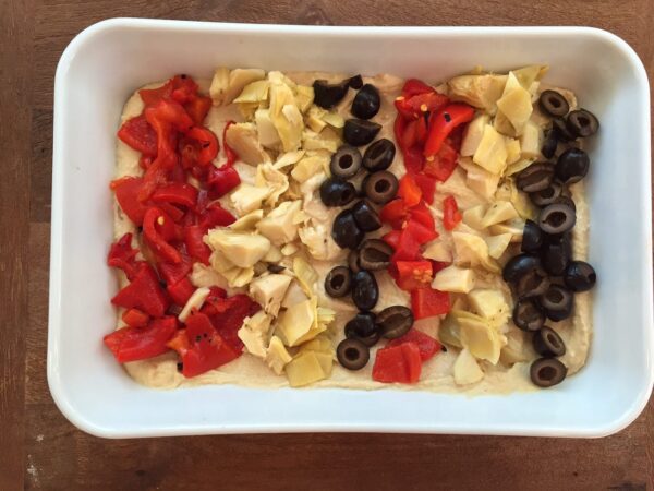 Simple and colorful ingredients come together to make the easiest Italian Antipasto Hummus Dip. Perfect for any occasion and ready in minutes! 