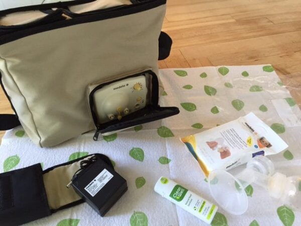 A list of must-have products that make traveling and pumping without baby that much easier! 