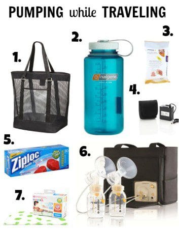 A list of must-have products that make traveling and pumping without baby that much easier! 