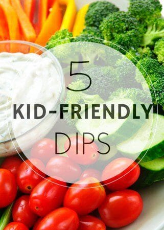 Offering kid-friendly dips alongside fruits, veggies, and new foods gives kids the creativity and want to take a bite or two!