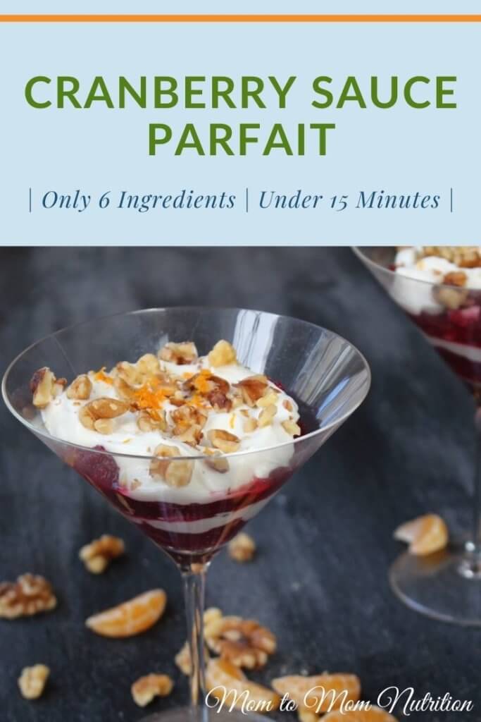 Not sure what to do with leftover cranberry sauce? Make this simple cranberry sauce parfait with vanilla Greek yogurt! #cranberrysaucerecipes #cranberrysaucedessert #cranberryparfait #healthycranberryrecipes #easydessertrecipes #holidaydessertrecipes #healthyholidaydesserts #kidfriendlydesserts #healthykidfriendlydesserts 