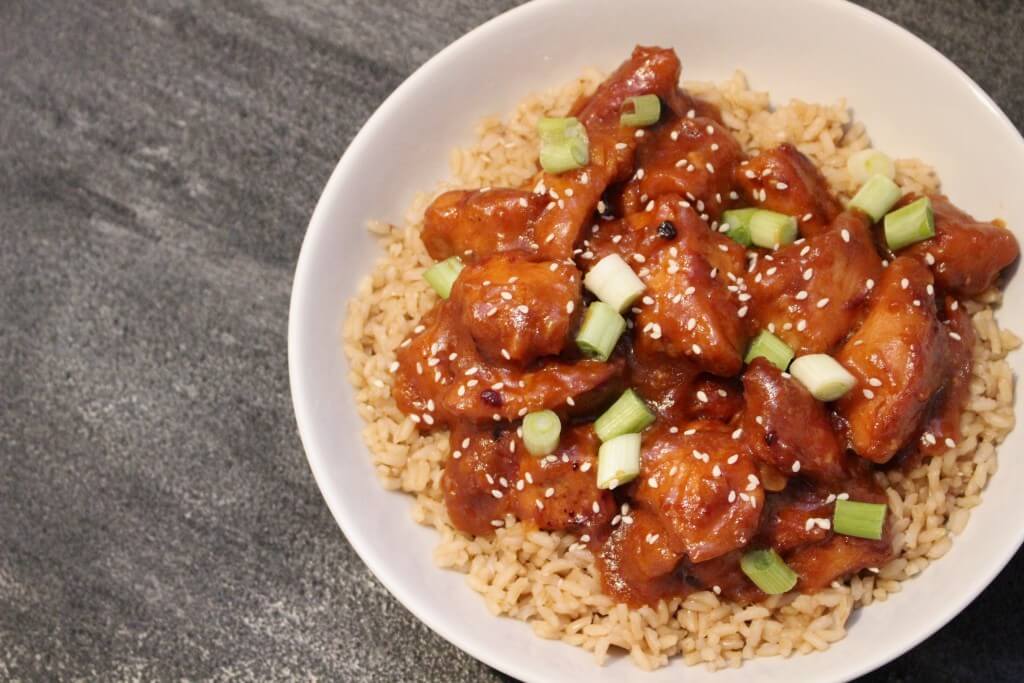 Slow cooker honey orange chicken gives you the taste and flavor of Chinese takeout without all the breading and oil!