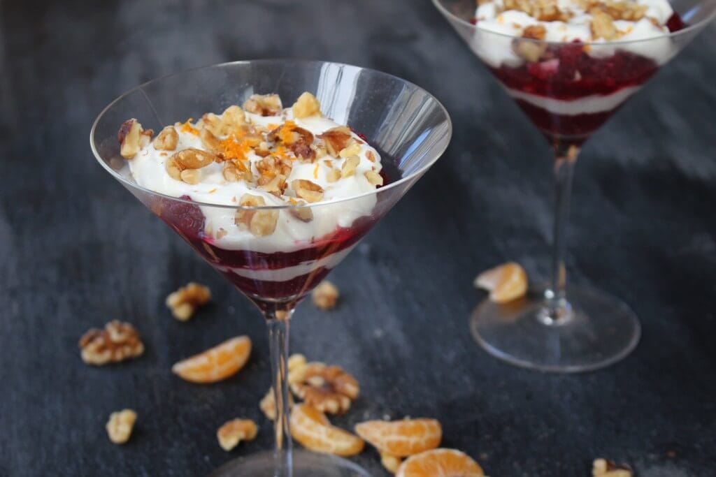 Not sure what to do with leftover cranberry sauce? Make this simple cranberry sauce parfait with vanilla Greek yogurt!