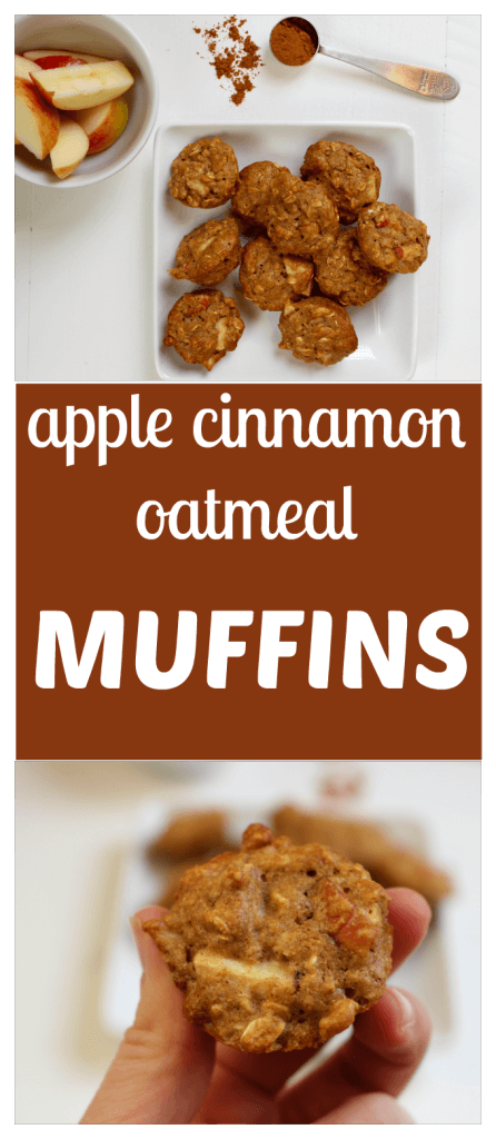 Apple Cinnamon Oatmeal Muffins are the perfect snack or breakfast on the go, made with fresh apples and whole grains. Collage