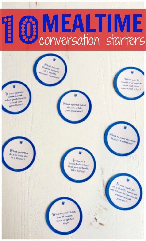 Empower your children to talk more about their day with these family mealtime conversation starters.