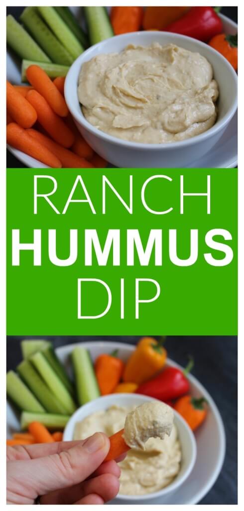 PicMonkey Collage - Mom to Mom Nutrition Get your kids dipping with this protein-packed Ranch Hummus Dip. It’s creamy and delicious, and ready in less than 5 minutes! #ranchhummusdip #ranchhummus #healthyranchdip #proteinpackeddip #easyappetizerrecipes #easydips #kidfriendlyrecipes