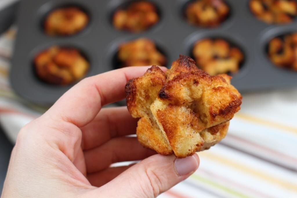 IMG_2590 - Mom to Mom Nutrition Baked French Toast Cups are a portable, kid-friendly breakfast that are lower in added sugar and higher in homemade flavor as compared to many store bought French toast varieties!