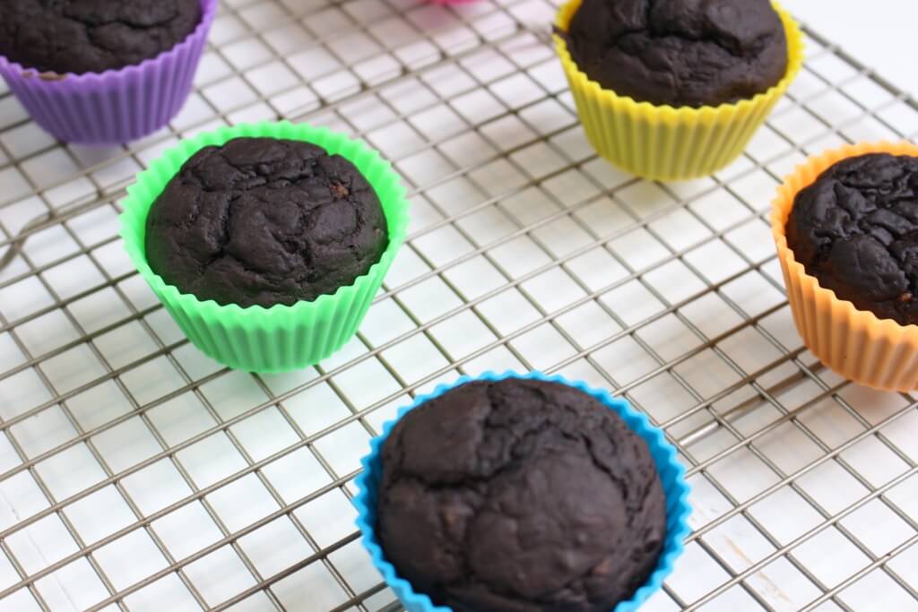 Healthy Chocolate Muffins are made with simple ingredients like cocoa powder, banana, and Greek yogurt, making the perfect mix for a moist and somewhat dense muffin!