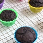 Healthy Chocolate Muffins are made with simple ingredients like cocoa powder, banana, and Greek yogurt, making the perfect mix for a moist and somewhat dense muffin!