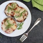 Lighten-up pizza night and make portobello mushrooms “pizza crust” with these quick and healthy Pizza Stuffed Mushrooms.