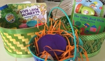 Skip the chocolate and pick some fun non-candy Easter basket gift ideas for the kids this Easter--- the best being books, and other kid favorites such as bubbles, crayons, and stickers!