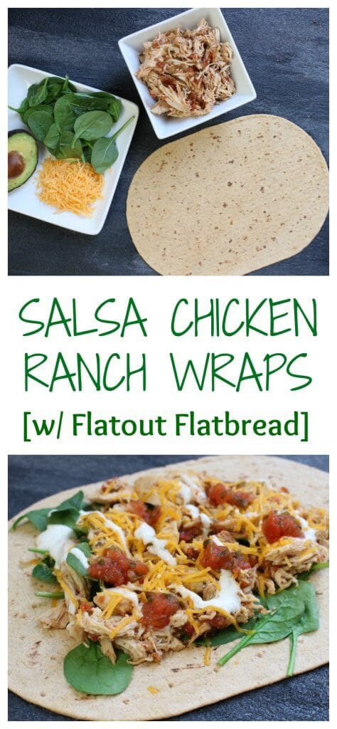 With the help of your slow cooker and the tasty flavor combinations of salsa and ranch, these Salsa Chicken Ranch Wraps make a simple lunch or dinner the whole family can enjoy! 