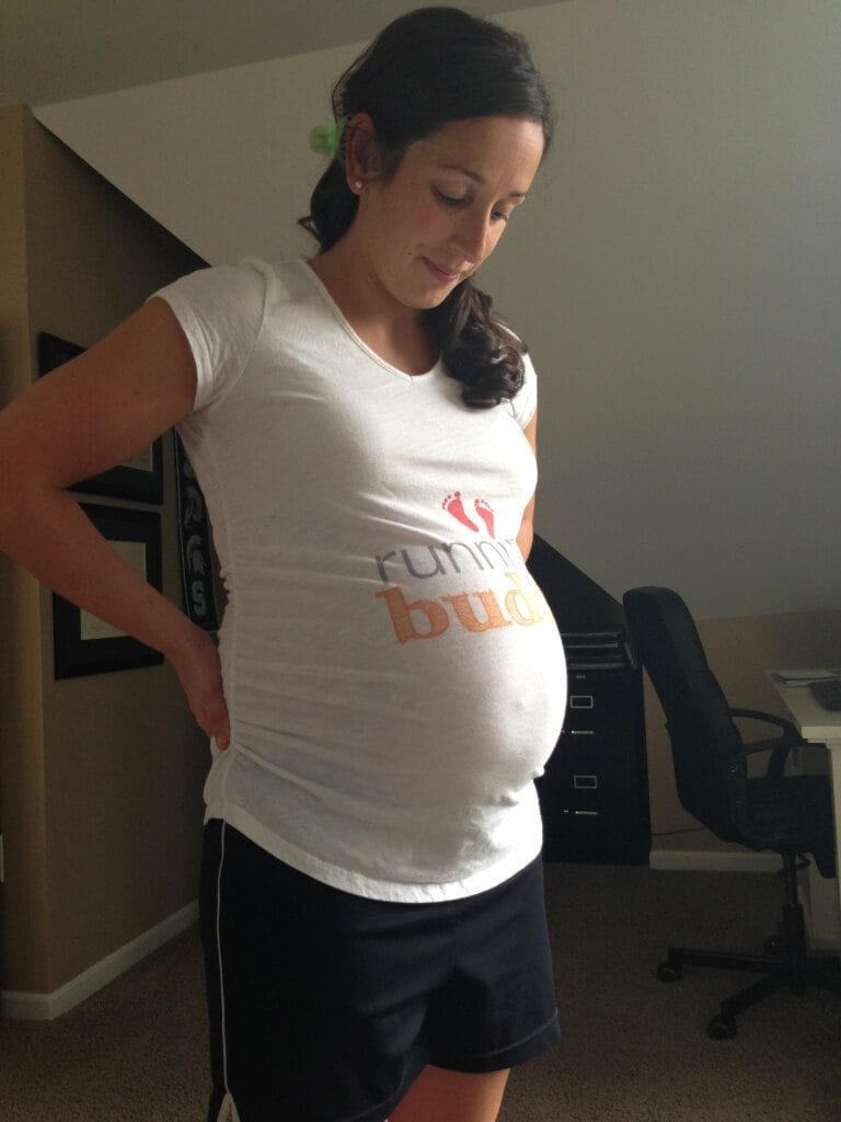 One month pre-delivery with Joey. Appetite: Fair. 