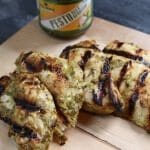 Italian Pesto Grilled Chicken makes the most of a few store bought staples for one simple and flavorful healthy chicken dish!