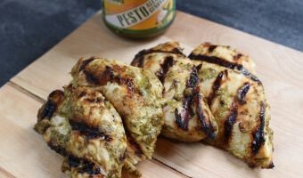 Italian Pesto Grilled Chicken makes the most of a few store bought staples for one simple and flavorful healthy chicken dish!