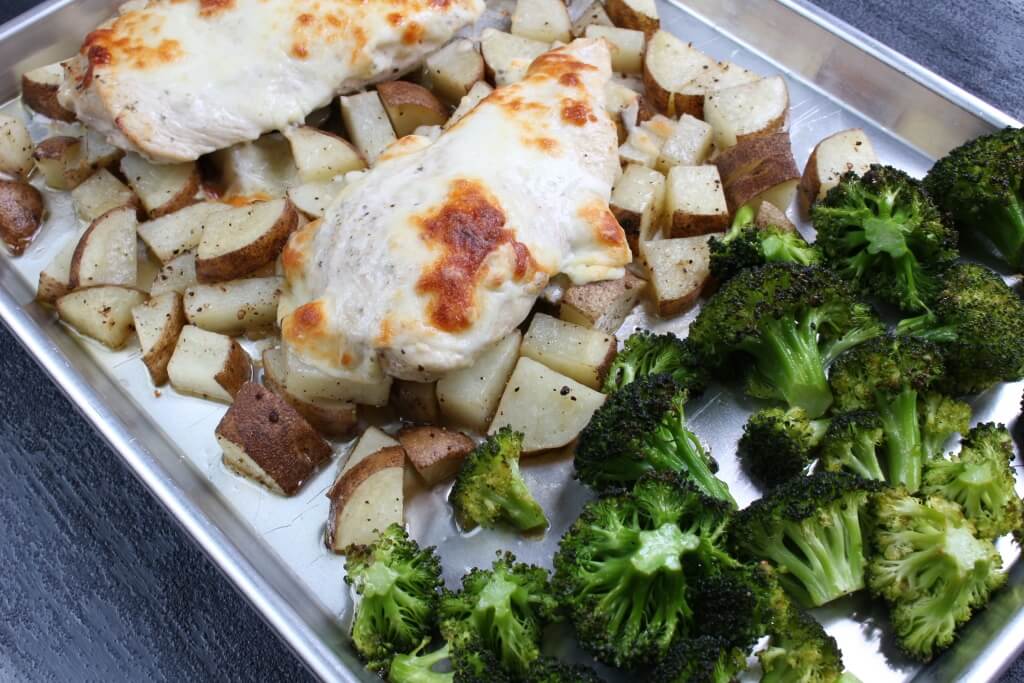 This sheet pan chicken dinner is easy, healthy, and delicious! Mix and match this recipe with your favorite vegetables for a chicken dinner you don’t want to miss! 