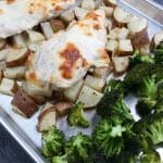 This sheet pan chicken dinner is easy, healthy, and delicious! Mix and match this recipe with your favorite vegetables for a chicken dinner you don’t want to miss!