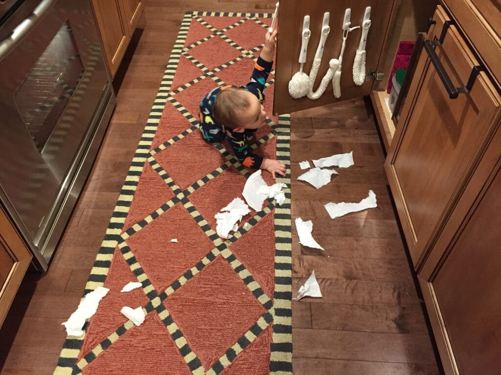 IMG_5524 - Mom to Mom Nutrition This is what my kitchen usually looks like when I'm trying to cook. Notice the mess isn't on the countertops!