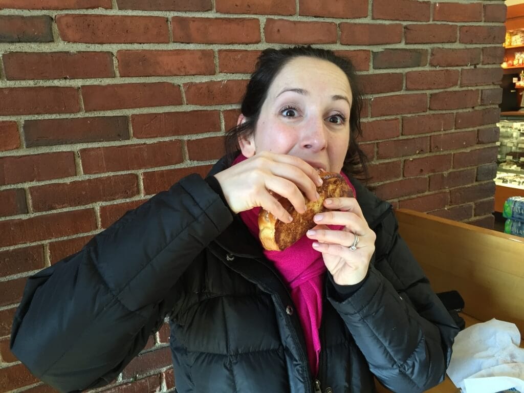 Increased appetite during pregnancy is a real thing for me folks. And somehow Ted knows just when to capture my hungry moments! 