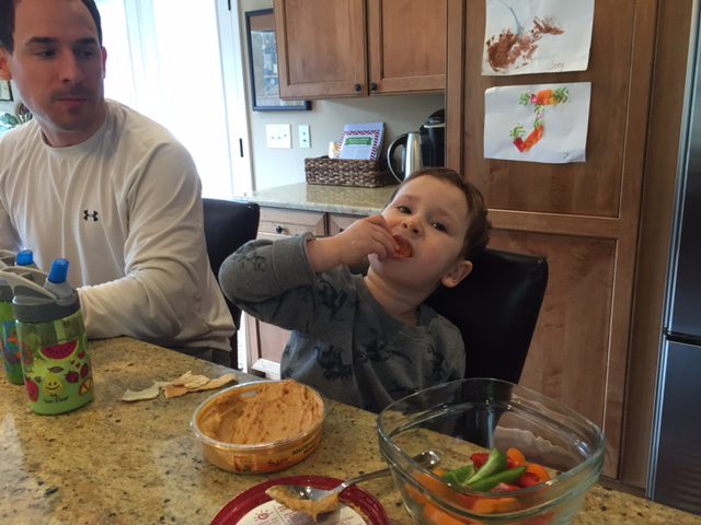 IMG_8122 - Mom to Mom Nutrition Mexican Layered Hummus Dip is a take on on the traditional party favorite but the base is protein-packed hummus. Topped with colorful, nutritious ingredients, this dip makes a fast snack or flavorful appetizer for any party.