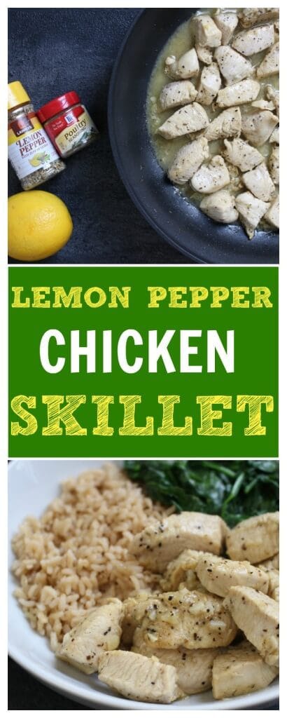 Lemon Pepper Chicken Skillet is a simple weeknight meal made with bright and fresh lemon flavors and an easy pan sauce. 