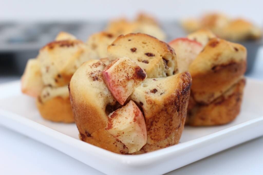 IMG_1831 - Mom to Mom Nutrition With just two ingredients, these mini monkey bread muffins are baked in a muffin tin pan and make the perfect sweet treat at breakfast, brunch, or dessert!