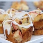 With just two ingredients, these mini monkey bread muffins are baked in a muffin tin pan and make the perfect sweet treat at breakfast, brunch, or dessert!