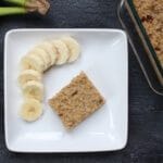 Banana breakfast bars make a quick and easy breakfast or afternoon snack and are baked to perfection with simple ingredients like yogurt, oats, and bananas.