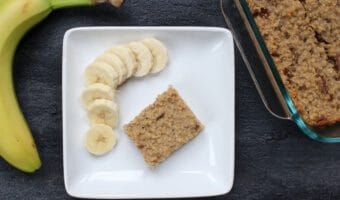 Banana breakfast bars make a quick and easy breakfast or afternoon snack and are baked to perfection with simple ingredients like yogurt, oats, and bananas.