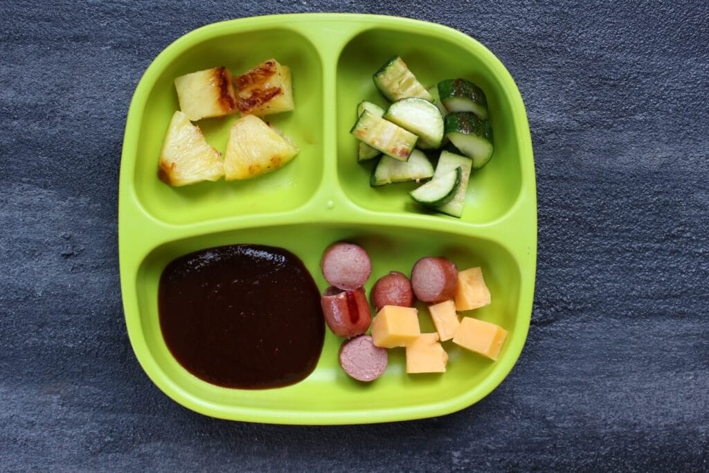 Hot Dog Pineapple Kabobs make the perfect sweet and salty colorful pair! Fire-up your grill for a kid-friendly dish that’s both tasty and fun to eat.