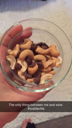 I may or may not have had a meltdown before eating this delicious mix of cashews and chocolate chips. 