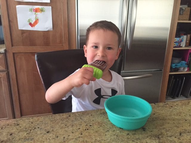 IMG_6680 - Mom to Mom Nutrition Baby #2! Or big baby #1. He's enjoying one of Mom's frozen popsicles for a post nap treat!